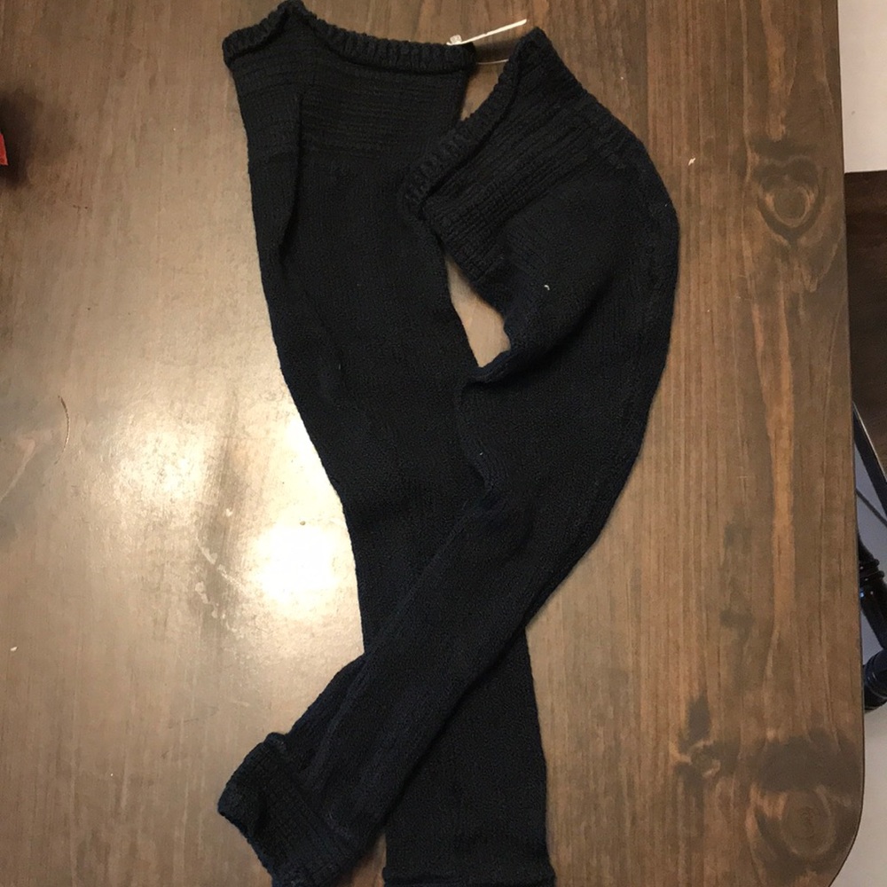 KD dance Black knit leg warmers